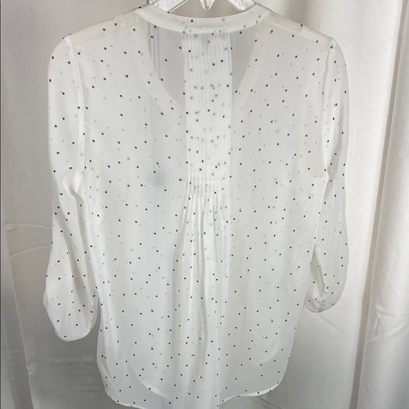 Daniel Rainn Cream 3/4 Sleeve Mandarin Collar Blouse - Picture 6 of 7